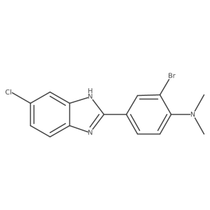 2-Bromo-4-(5-chloro-1H-benzo[d]imidazol-2-yl)-N,N-dimethylaniline Structure