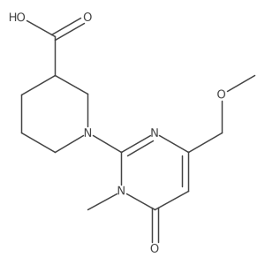 1-(4-(Methoxymethyl)-1-methyl-6-oxo-1,6-dihydropyrimidin-2-yl)piperidine-3-carboxylic acid结构式