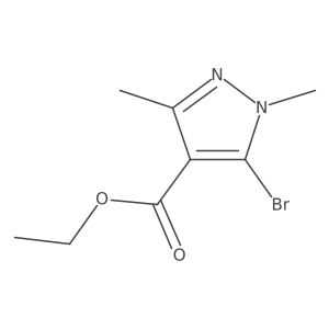 ethyl 5-bromo-1,3-dimethyl-1H-pyrazole-4-carboxylate结构式