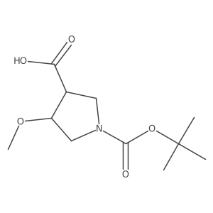 1-[(Tert-butoxy)carbonyl]-4-methoxypyrrolidine-3-carboxylic acid Structure