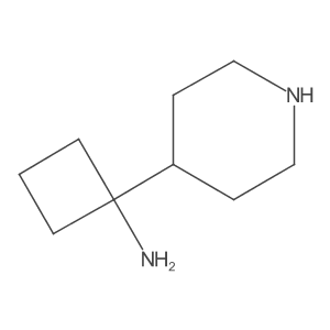 1-(Piperidin-4-yl)cyclobutan-1-amine Structure