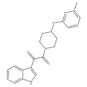 1-(1H-indol-3-yl)-2-(4-((6-methylpyridin-2-yl)oxy)piperidin-1-yl)ethane-1,2-dione结构式