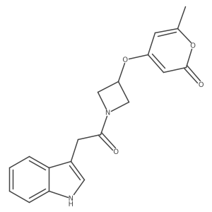 4-((1-(2-(1H-indol-3-yl)acetyl)azetidin-3-yl)oxy)-6-methyl-2H-pyran-2-one Structure