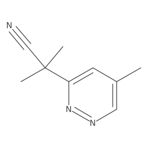 2-Methyl-2-(5-methylpyridazin-3-yl)propanenitrile Structure