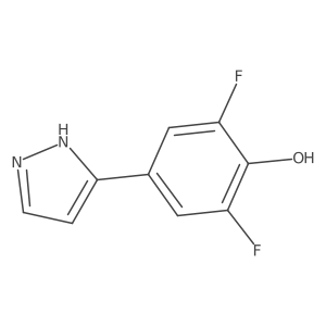 2,6-Difluoro-4-(1H-pyrazol-3-yl)phenol结构式
