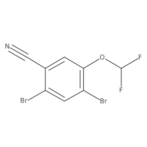 2,4-Dibromo-5-(difluoromethoxy)benzonitrile Structure