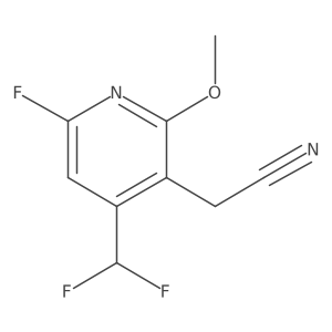 2-(4-(Difluoromethyl)-6-fluoro-2-methoxypyridin-3-yl)acetonitrile结构式