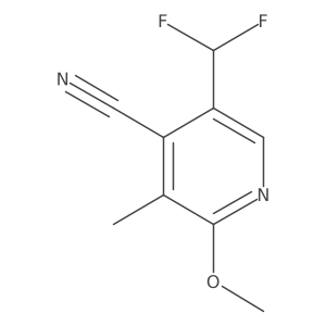 4-Cyano-5-(difluoromethyl)-2-methoxy-3-methylpyridine结构式