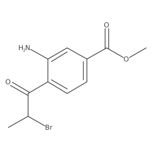 Benzoic acid, 3-amino-4-(2-bromo-1-oxopropyl)-, methyl ester Structure