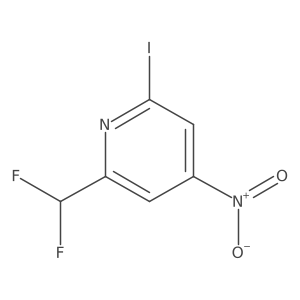 2-(Difluoromethyl)-6-iodo-4-nitropyridine结构式