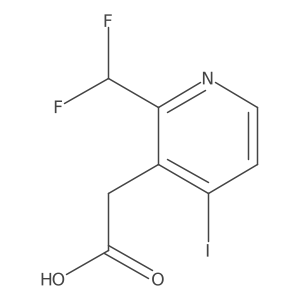 2-(Difluoromethyl)-4-iodopyridine-3-acetic acid Structure