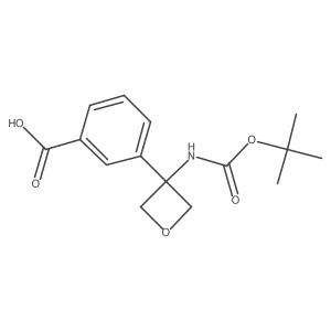 3-(3-((tert-Butoxycarbonyl)amino)oxetan-3-yl)benzoic acid结构式