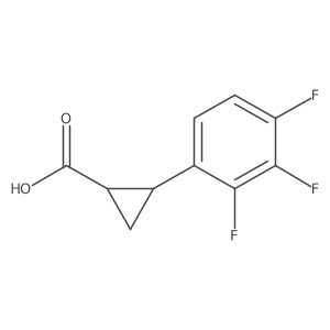 trans-2-(2,3,4-Trifluorophenyl)cyclopropane-1-carboxylic acid Structure