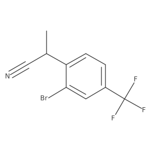2-[2-Bromo-4-(trifluoromethyl)phenyl]propanenitrile结构式