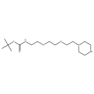 Piperazine-PEG2-C2-NH-Boc结构式