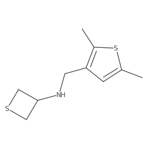 N-((2,5-Dimethylthiophen-3-yl)methyl)thietan-3-amine结构式