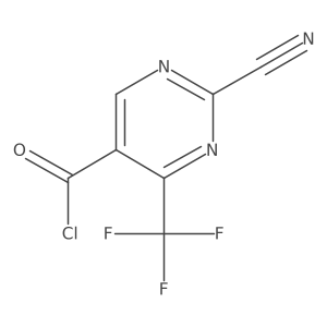 2-Cyano-4-trifluoromethylpyrimidine-5-carbonyl chloride结构式