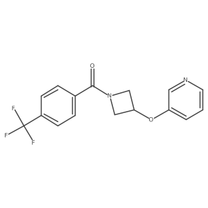 (3-(Pyridin-3-yloxy)azetidin-1-yl)(4-(trifluoromethyl)phenyl)methanone Structure