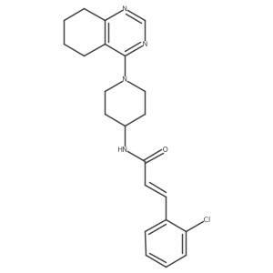 (E)-3-(2-chlorophenyl)-N-(1-(5,6,7,8-tetrahydroquinazolin-4-yl)piperidin-4-yl)acrylamide结构式
