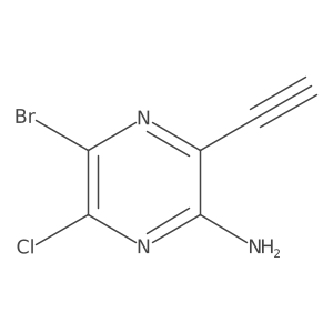5-Bromo-6-chloro-3-ethynylpyrazin-2-amine Structure