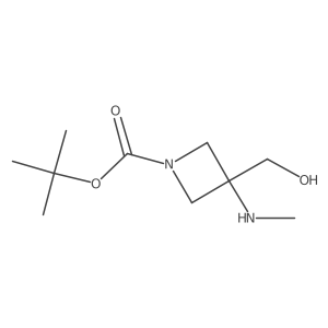 tert-Butyl 3-(hydroxymethyl)-3-(methylamino)azetidine-1-carboxylate Structure