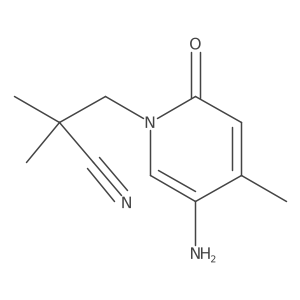 3-(5-Amino-4-methyl-2-oxo-1,2-dihydropyridin-1-yl)-2,2-dimethylpropanenitrile Structure