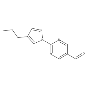 2-(4-propyl-1H-pyrazol-1-yl)pyrimidine-5-carbaldehyde Structure