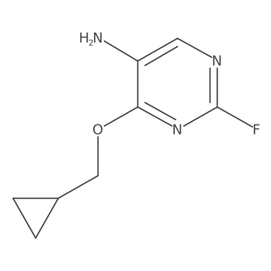 4-(Cyclopropylmethoxy)-2-fluoropyrimidin-5-amine结构式