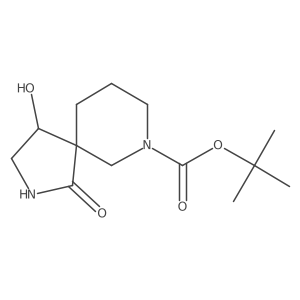 tert-Butyl 4-hydroxy-1-oxo-2,7-diazaspiro[4.5]decane-7-carboxylate Structure