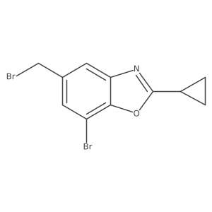 7-Bromo-5-(bromomethyl)-2-cyclopropylbenzoxazole结构式