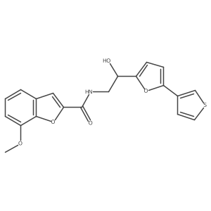 N-(2-hydroxy-2-(5-(thiophen-3-yl)furan-2-yl)ethyl)-7-methoxybenzofuran-2-carboxamide Structure