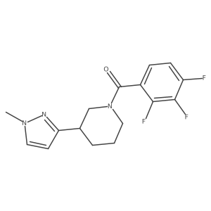 (3-(1-methyl-1H-pyrazol-3-yl)piperidin-1-yl)(2,3,4-trifluorophenyl)methanone Structure