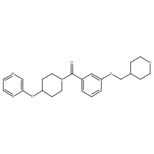 (4-(pyrazin-2-yloxy)piperidin-1-yl)(2-((tetrahydro-2H-pyran-4-yl)methoxy)pyridin-4-yl)methanone Structure