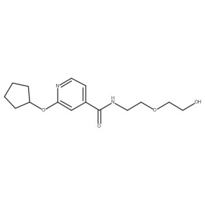 2-(cyclopentyloxy)-N-(2-(2-hydroxyethoxy)ethyl)isonicotinamide结构式