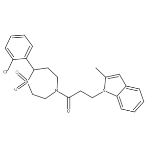 7-(2-chlorophenyl)-4-[3-(2-methyl-1H-indol-1-yl)propanoyl]-1lambda6,4-thiazepane-1,1-dione Structure