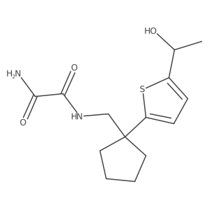 N1-((1-(5-(1-hydroxyethyl)thiophen-2-yl)cyclopentyl)methyl)oxalamide结构式