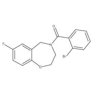(2-bromophenyl)(7-fluoro-2,3-dihydrobenzo[f][1,4]oxazepin-4(5H)-yl)methanone结构式