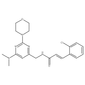 (E)-3-(2-chlorophenyl)-N-((4-(dimethylamino)-6-morpholino-1,3,5-triazin-2-yl)methyl)acrylamide Structure