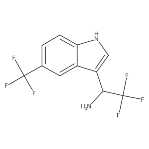 (S)-2,2,2-Trifluoro-1-(5-(trifluoromethyl)-1H-indol-3-YL)ethan-1-amine结构式