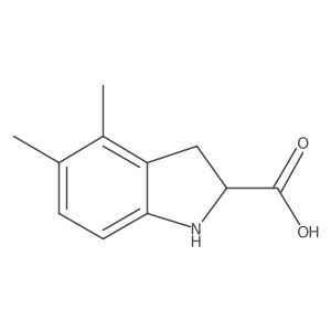 4,5-Dimethyl-2,3-dihydro-1H-indole-2-carboxylic acid Structure