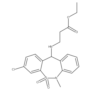 Ethyl N-(3-Chloro-6,11-dihydro-6-methyl-5,5-dioxidodibenzo[c,f][1,2]thiazepin-11-yl)-amino-propanoate Structure