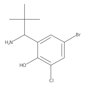 2-(1-Amino-2,2-dimethylpropyl)-4-bromo-6-chlorophenol结构式
