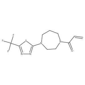 1-{4-[5-(Trifluoromethyl)-1,3,4-thiadiazol-2-yl]-1,4-diazepan-1-yl}prop-2-en-1-one Structure