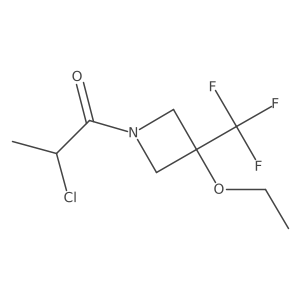 2-Chloro-1-(3-ethoxy-3-(trifluoromethyl)azetidin-1-yl)propan-1-one Structure