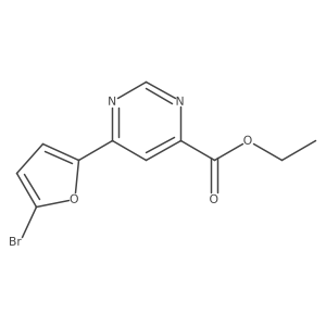 Ethyl 6-(5-bromofuran-2-yl)pyrimidine-4-carboxylate Structure