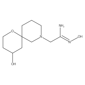(Z)-N'-hydroxy-2-(4-hydroxy-1-oxa-8-azaspiro[5.5]undecan-8-yl)acetimidamide Structure