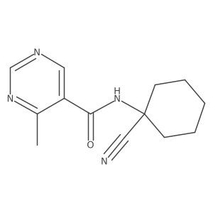 N-(1-Cyanocyclohexyl)-4-methylpyrimidine-5-carboxamide结构式