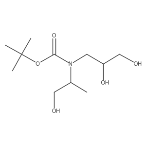 tert-butyl N-[(2R)-2,3-dihydroxypropyl]-N-(1-hydroxypropan-2-yl)carbamate结构式