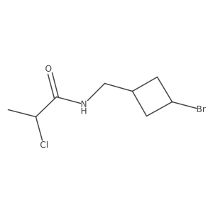 N-[(3-bromocyclobutyl)methyl]-2-chloropropanamide结构式