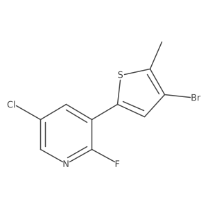 3-(4-Bromo-5-methylthiophen-2-yl)-5-chloro-2-fluoropyridine结构式